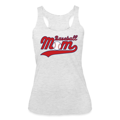 Baseball Mom Racerback Women's Tank - heather white