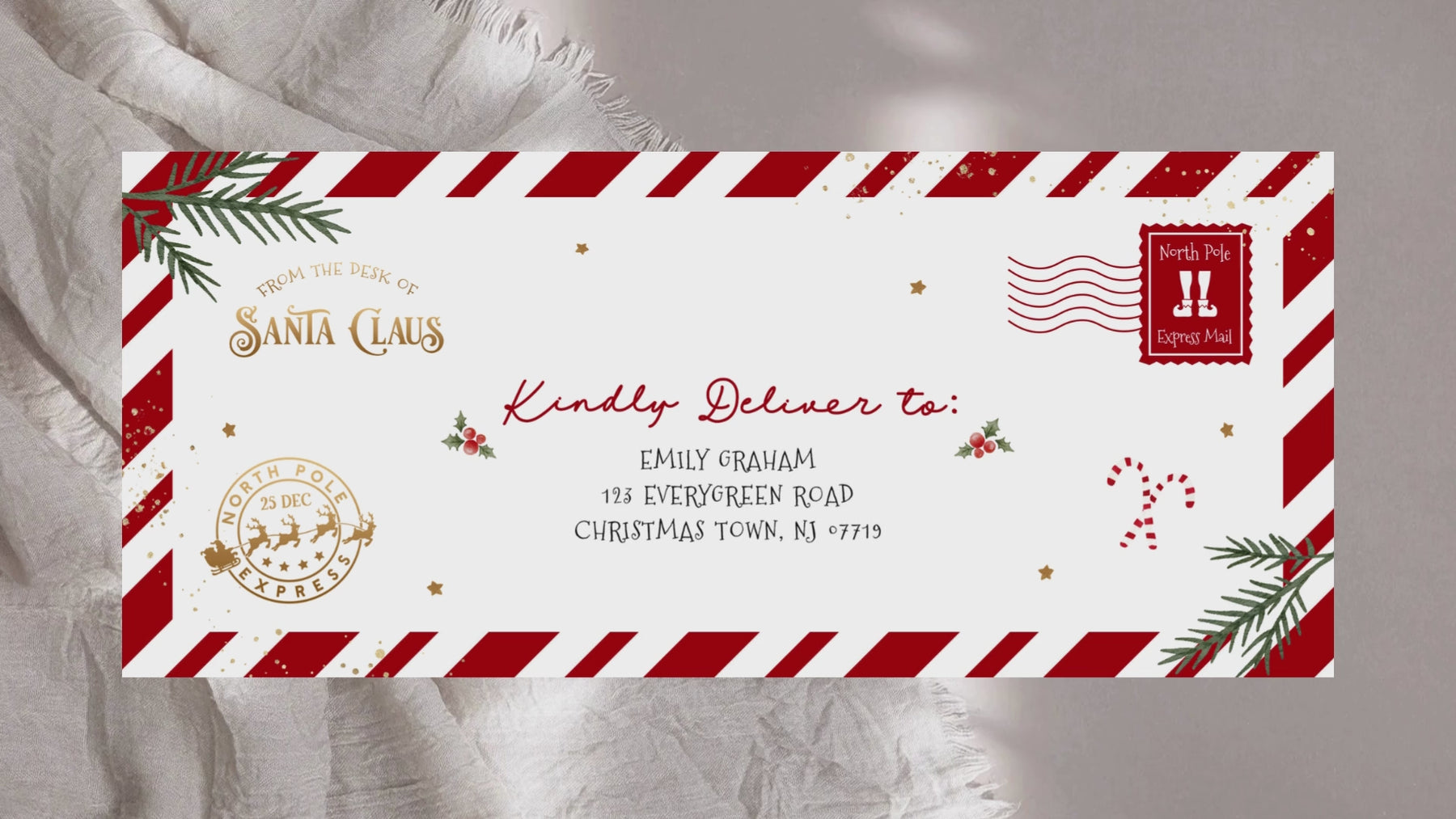 North Pole Envelope Template Helia Design Co.