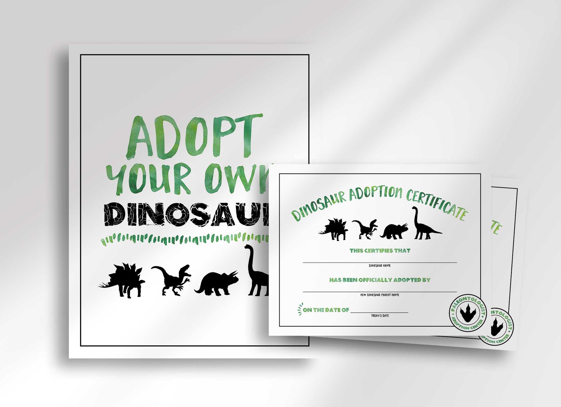 Adopt A Dinosaur Sign Free Printable Adopt A Dinosaur Sign Free Printable
