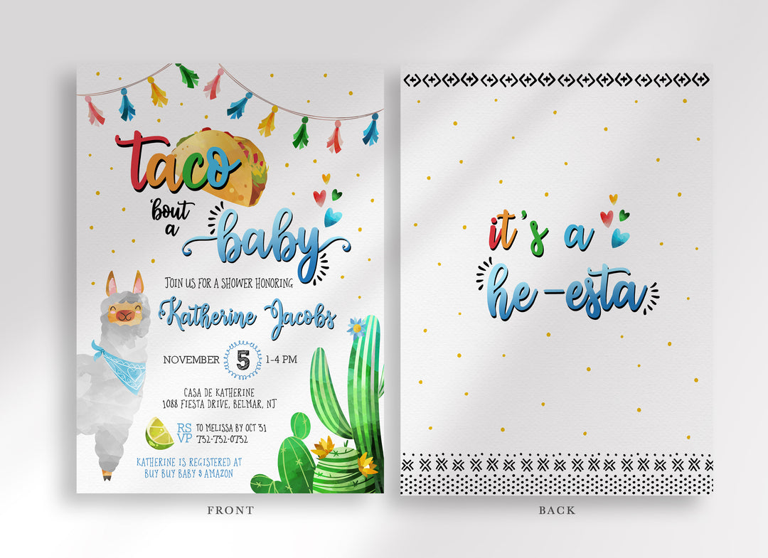 Taco Bout A Baby Shower Invitation Template - Boy – Helia Design Co. taco-bout-a-baby-shower-invitation-template-boy-helia-design-co