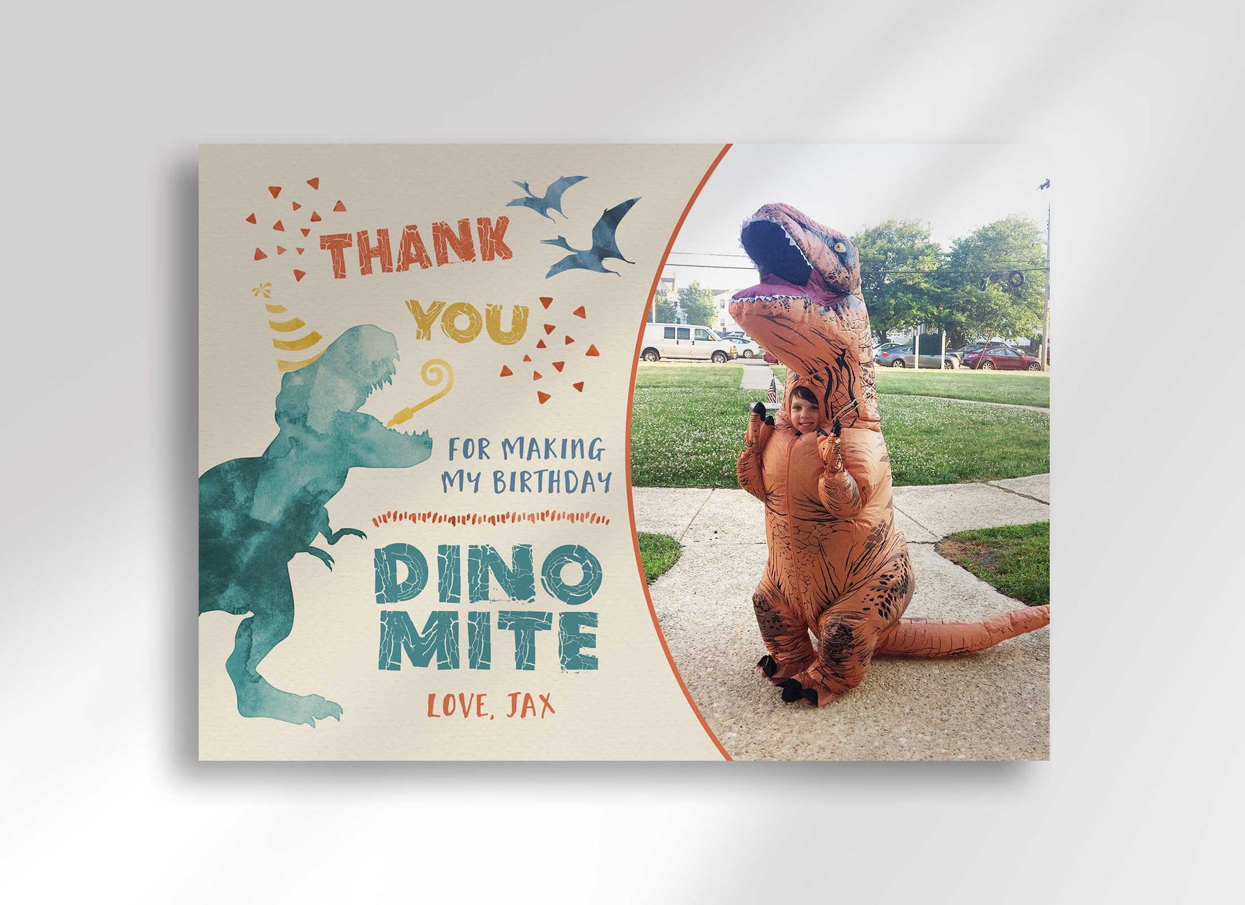 Dinosaur Birthday Thank You Card – Helia Design Co. dinosaur-birthday-thank-you-card-helia-design-co