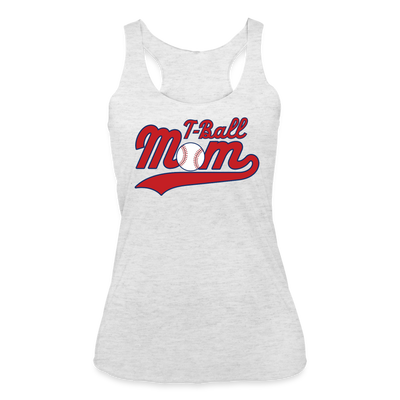 T-Ball Mom Racerback Women's Tank - heather white